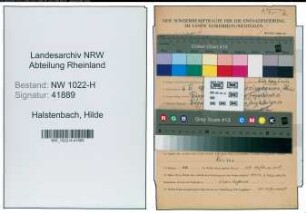 Entnazifizierung Hilde Halstenbach , geb. 06.11.1898 ()