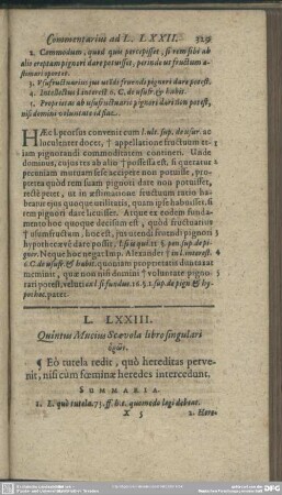 L. LXXIII. Quintus Mutius Scaevola libro singulari orōn