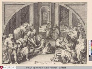 [Die Fußwaschung; Christ washing the feet of the apostels, John 13:6-11]