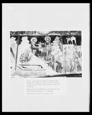 Zyklus mit Szenen der Auferstehung Christi — Petrus am leeren Grab Christi sowie Kleopas und Petrus begegnen Christus
