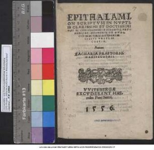EPITHALAMION SCRIPTVM IN NVPTIIS ... D. CHRISTOPHORI A SCHENITZ, ARTIS MEDICAE DOCTORIS, ET ... SPONSAE IPSIVS VRSVLAE COSTIN