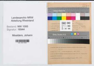 Entnazifizierung Johann Moelders, geb. 27.07.1916 (Zollbeamter)