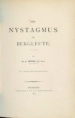 Der Nystagmus der Bergleute