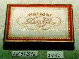 Pappschachtel für 10 Stück Zigaretten "MASSARY Delft"