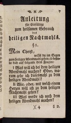 7-56, Anleitung für Einfältige zum heilsamen Gebrauch des heiligen Nachtmahls