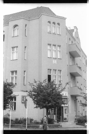 Kleinbildnegative: Mietshaus, Beckerstraße Ecke Rubensstraße, 1979