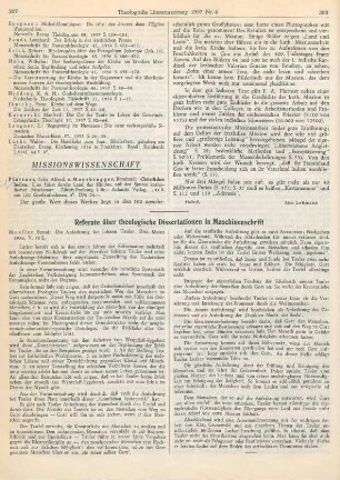 307-308 [Rezension] Plattner, Felix Alfred, Christliches Indien