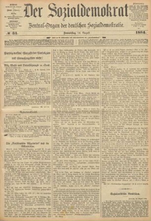 No 33. Donnerstag, 13. August 1885.