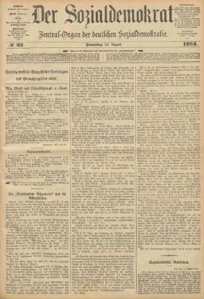No 33. Donnerstag, 13. August 1885.