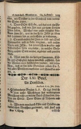 Der LXI. Brief. - Der LXX. Brief.