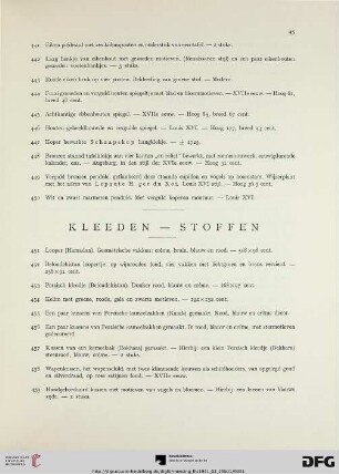 Kleeden – Stoffen (Nr. 451-462)