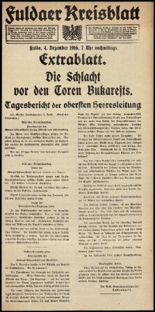 Zweite Ausgabe vom Montag, den 04. Dezember 1916.