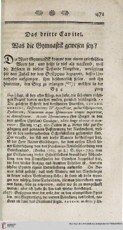 Das dritte Capitel: Was die Gymnastik gewesen sey?