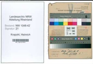 Entnazifizierung Heinrich Krapohl , geb. 07.04.1907 (Fahrer)