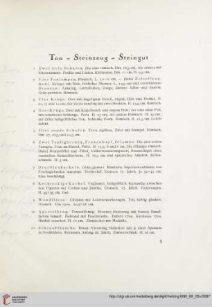 Ton, Steinzeug, Steingut (Nr. 1-23)
