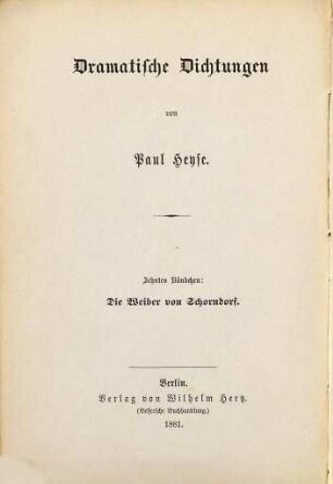 Dramatische Dichtungen, 10