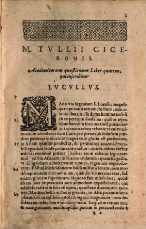 M. Tvlli[i] Ciceronis Philosophicorvm Volumen .... 1