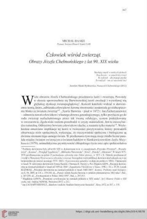 76: Człowiek wśród zwierząt : Obrazy Józefa Chełmońskiego z lat 90. XIX wieku