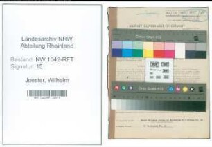 Entnazifizierung Wilhelm Joester , geb. 10.07.1890 (Landwirt)