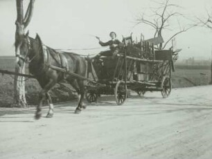 Wandervogelbewegung, Möbeltransport mit Pferdewagen für die Ausstattung des Landheims