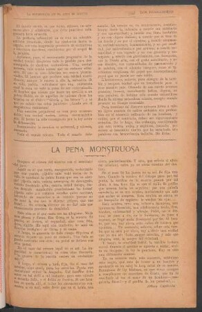 La pena monstruosa