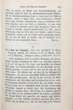 143-144 [Rezension] Braun, D., Das Buch des Synhados