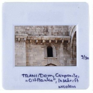 Trani, Kathedrale San Nicola Pellegrino : Campanile, Ostseite