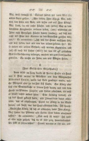 6. (Zur Geschichte Glückstadt.)