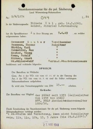 Uhl, Wilhelm
