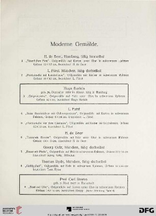 Moderne Gemälde (Nr. 1-121)