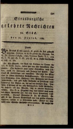 50. Stück, den 21. Junius, 1783.