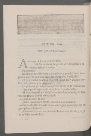 Capítulo XXX - ¡Soy Juana Leopardi!