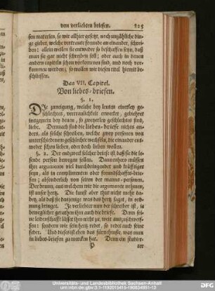 Das VII. Capitel. Von liebes-briefen.