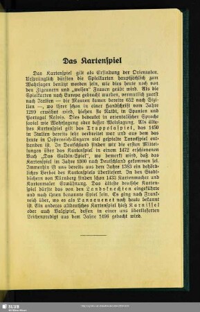 Das Kartenspiel