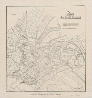 Plan der Stadt Rastatt