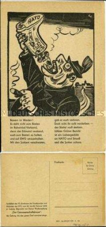 Karikatur zur NATO, mit Vers