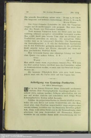 Anfertigung von Cyanotyp-Postkarten