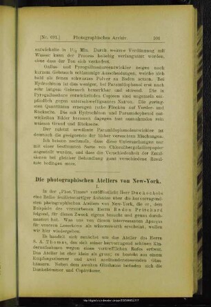 Die photographischen Ateliers von New-York