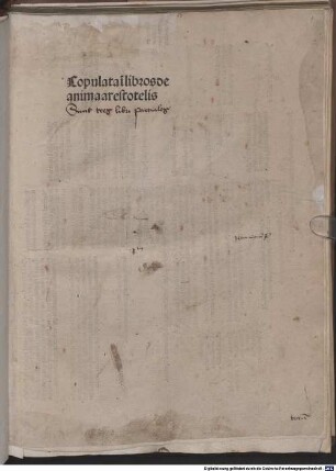 Copulata i[n] libros de anima arestotelis