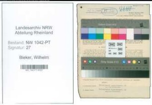 Entnazifizierung Wilhelm Bleker , geb. 22.11.1901 (Postfacharbeiter)