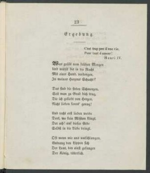 Ergebung.