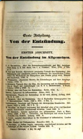 Handbuch der Chirurgie : zum Gebrauche bei seinen Vorlesungen. Bd. 1, Abth. 1
