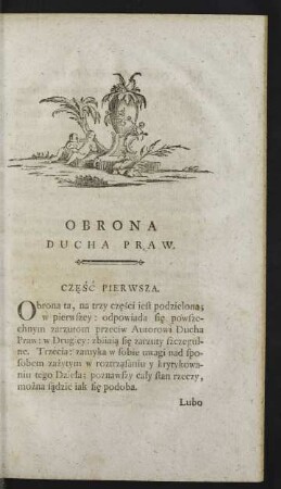 Czesc Pierwsza.