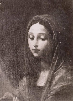 Thronende Maria mit drei Heiligen