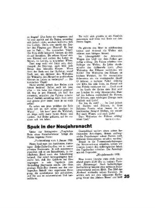 Spuk in der Neujahrsnacht