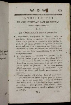 Introductio Ad Chrestomathiam Graecam.