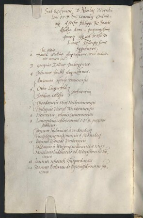 Sommerhalbjahr 1554. Rektorat Nikolaus Varenbüler (Varnbüler)