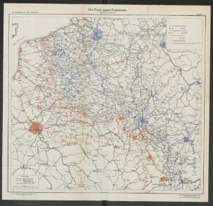 Beilage 1. Die Front gegen Frankreich. Stand am 19. März 1917.