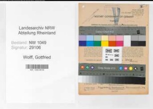 Entnazifizierung Gottfried Wolff , geb. 20.09.1894 (Zugfuehrer)