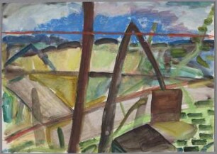 Ohne Titel [Bäume am Feldweg]